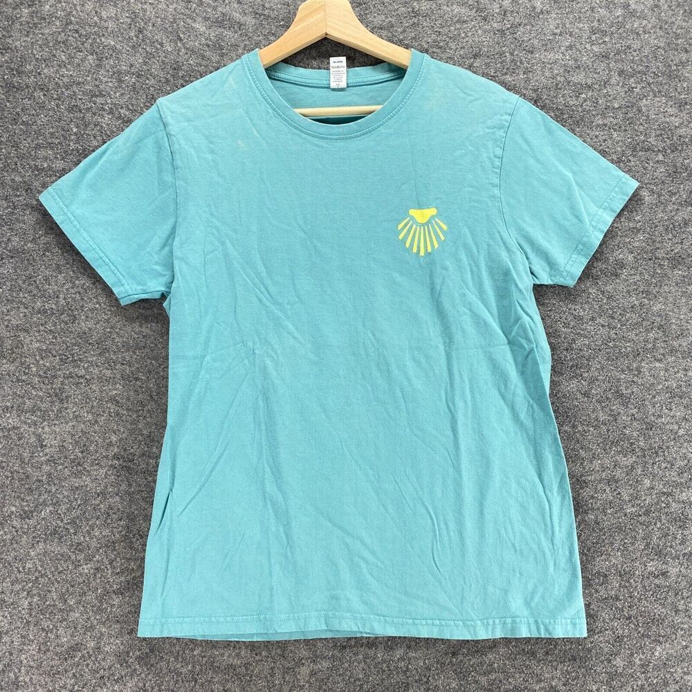 Roly T-Shirt Women M Medium Blue Crew Neck Short Sleeve Cotton Pullover Casual